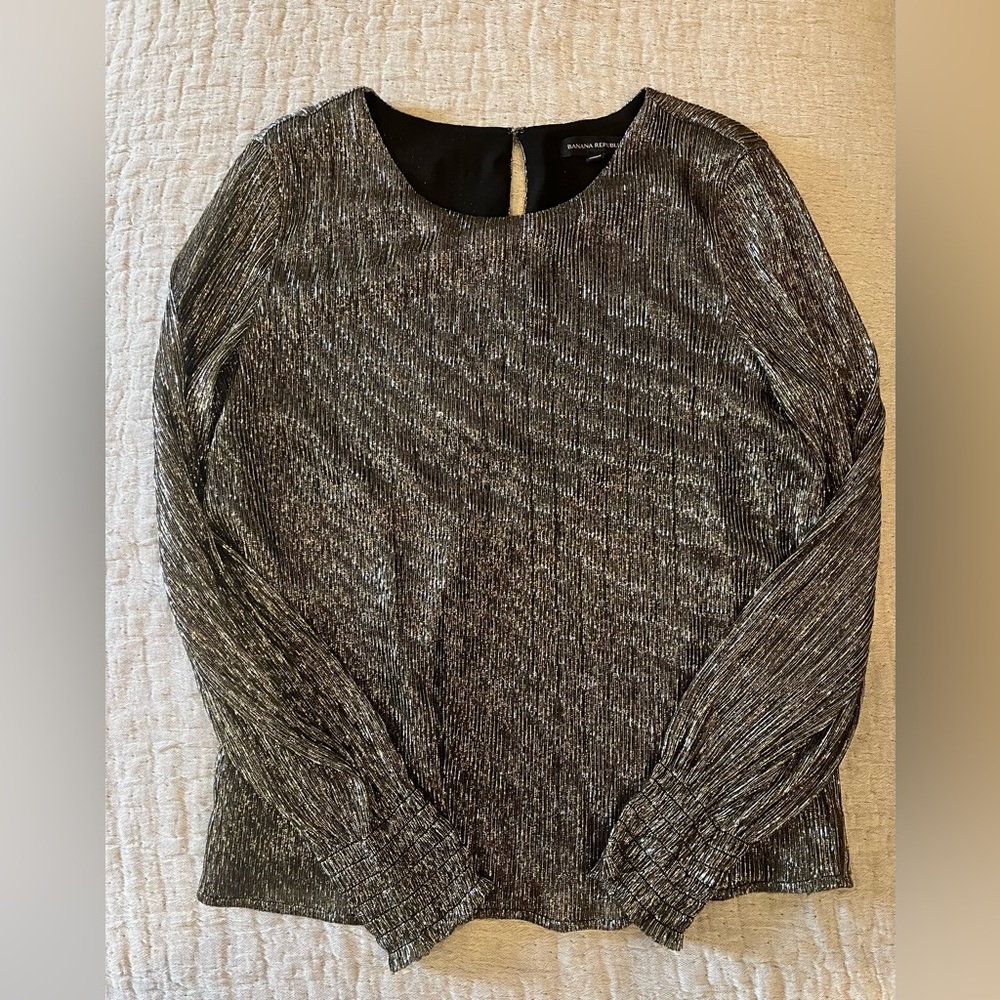 Banana Republic- gold shimmer top